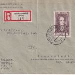 FZ-Allg. - 1/2/5 M. Goethe/Schiller/Heine 3 Einschreibebriefe