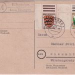 FZ/Allg. - (14) Rübgarten ü. Tübingen 5+1 Pfg. Wappen Karte n. Chemnitz 1947