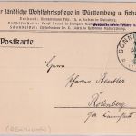 DR - Gönningen 1910 K1 5 Pfg. Germania Karte (Vordruck !) n. Rotenburg