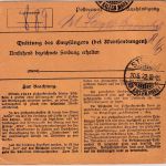 DR-Infla - 2x1+2x2 M. Dienstpaketkarte (Polizei) Reutlingen - Heuberg 1922