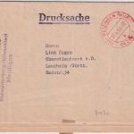 BRD - Metzingen Bezahlt 27.4.53 roter Tagesstpl. u. Gebührenstpl. "4" Drucksache