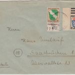 FZ/Allg. - 10 Pfg. Wappen u.a. Brief Elversberg ü. Neunkirchen - Saarbrücken 1947