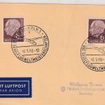 BRD - 2x6 Pfg. Heuss I Luftpostdrucksache SST Köln Segelflug-WM 1960