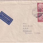 BRD - 2x80 Pfg. Heuss I Luftpostbrief bis 25g n. USA Garstedt - Pittsford 1957