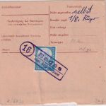 BRD 30 Pfg. Heuss I Bearbeitungsgebühr Nachnahme-Paketkarte Bremen 5 1955
