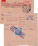 BRD 30 Pfg. Heuss I Bearbeitungsgebühr Nachnahme-Paketkarte Bremen 5 1955
