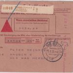 BRD 30 Pfg. Heuss I Bearbeitungsgebühr Nachnahme-Paketkarte Weiden 1955