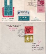 Israel/BRD - El Al 1st-flight/Tel Aviv München/München Tel Aviv 2 Belege 1958