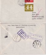 Israel/BRD - El Al 1st-flight/Tel Aviv München/München Tel Aviv 2 Belege 1958
