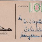 BRD - 10 Pfg. Heuss/Werbung Zusammendruck Karte Hildesheim - Berlin 1955