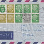 BRD - Heuss I Heftchenblatt 7 Luftpostbrief n. SPANIEN Bonn - Madrid 1959