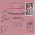 BRD - 60 Pfg. Heuss I Postanweisung n. FRANKREICH Karlsruhe PSchA Dev/Um 1954