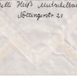 BRD - Langensteinbach ü. Karlsruhe Poststelle I Einschreibebrief n. München 1958