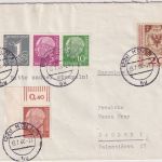 BRD - 1+5+10 Pfg. Heuss I/Ziffer Zusammendruck u.a. Brief Köln - Zagreb 1960