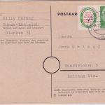 BRD - 10 Pfg. Heuss/Werbung Zusammendruck Karte Bünde - Saarbrücken 1956