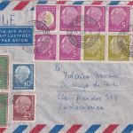 BRD - Heuss Heftchenblatt 6 u.a. Luftpostbrief n. CHILE Industriehof 1958