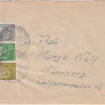 BRD - 2+10+8 Pfg. Heuss I Zusammendruck Brief Kreuth - Nürnberg 1956