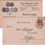 DR - 3 Pfg. K/A Drucksachenkarte/Reiseavis Pforzheim - Uelzen 1899