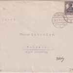 DR - 15 Pfg. Germania Perfin "A.D." Brief Pforzheim - Schwann 1919