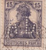 DR - 15 Pfg. Germania Perfin "A.D." Brief Pforzheim - Schwann 1919