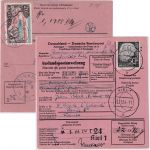BRD - 50 Pfg Heuss I Postanweisung n. FRANKREICH Kiel - Paris 1954