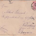 Württemberg - Wildbad 1884 Zierbrief (Schwalbe) n. Nürnberg
