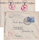 DR - 25 Pfg. Leipziger Messe Zensurbrief n. NORWEGEN Charlottenhöhe ü. Calmbach