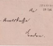 Baden - Gernsbach 30.APR/Baden 1.MAI je L2 "Wende"-Dienstbrief ca. 1850