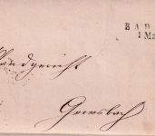 Baden - Gernsbach 30.APR/Baden 1.MAI je L2 "Wende"-Dienstbrief ca. 1850