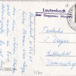 BRD - Lautenbach ü. Gaggenau Landpost-L2 entspr. Ansichtskarte n Bitterfeld 1961