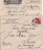 DR - Baden-Baden 1913 Brief m. Inhalt (illustrierter Briefkopf) n. Riva/Gardasee