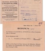 BRD - Baden-Baden 1951 portofreie Karte "Amtsblatt Alliierte Hohe Kommission"