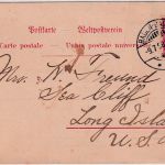 Baden - Lichtenthal Kloster etc. farb. Mehrbildlitho gelaufen n. USA 1898