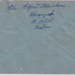 BRD - Schwarzach ü. Bühl Poststelle I Einschreibebrief n. München 1958