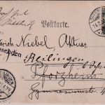 DR - Offenburg 1900 priv. Foto-AK n. Pforzheim Nachsendung Reilingen