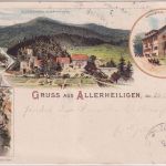 DR - Allerheiligen Kloster (Baden) 1897 KOS entspr. Mehrbild-Farblitho