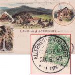 DR - Allerheiligen Kloster (Baden) 1897 KOS entspr. Mehrbild-Farblitho