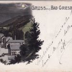 Baden - Bad Griesbach "Gruss aus..." Mondscheinlitho gelaufen 1898