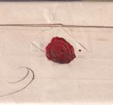 Baden - Lahr R1 16. FEB 1833 roter L2 Francobrief n. Freiburg - mit Inhalt