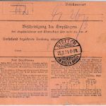 DR - 2x1 M. Germania Paketkarte Lahr - Stetten a.k.M. 1921