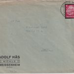 DR - Meissenheim ü. Lahr Poststelle I Firmenbrief n. Lahr 1934