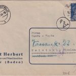 DR - 25 Pfg. AH Zensurbrief n. Finnland Lahr - Helsinki 1944 Durchlaufzensur Ab