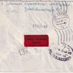 BRD - 8x10 Pfg. Heuss I Eilbrief Espelkamp-Mittwald - hamburg 1958