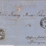 Thurn&Taxis - 6 Kr. dst. Briefe Fingerhut-K1 Weilburg 19/9 n. Altenfeld 1866