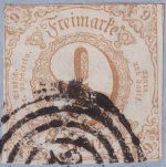Thurn&Taxis - 9 Kr. geschn. Brief Ring 220 K1 Frankfurt a/M 1.MRZ - München 1864