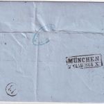 Thurn&Taxis - 9 Kr. geschn. Brief Ring 220 K1 Frankfurt a/M 1.MRZ - München 1864