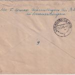 DR - 42 Pfg. Braunes Band Einschreibebrief Bräunlingen ü. Donaueschingen 1943