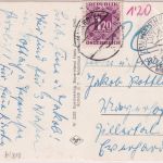 BRD - 10 Pfg. Heuss I Karte n. ÖSTERREICH Kreuth - Mayrhofen 1956 Nachporto