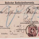 DR - 25+10 PfgE Auslagenbrief-Vds. Triberg - Löffingen 1.11.75