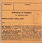 DR - 100 Pfg. Korbdeckel u.a. Paketkarte Neufreistett - Hamburg 1924